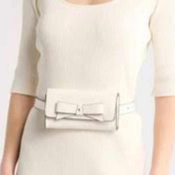 NWT KATE SPADE Cream Belt Bag with Bow Accent - Picture 3 of 6
